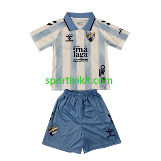Completo da calcio Bambini Málaga CF Maglia Prima 2023-2024 Manica Corta