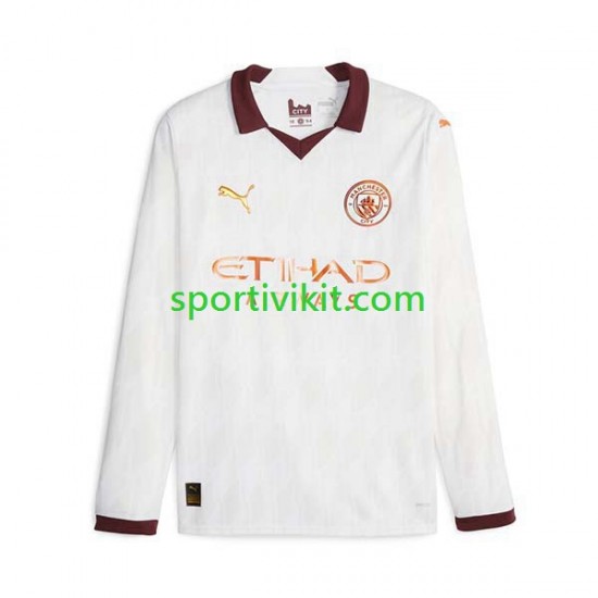 Manchester City Uomo Maglia Seconda 2023-2024 Manica Lunga