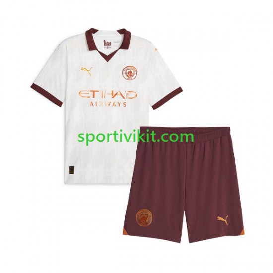 Completo da calcio Bambini Manchester City Maglia Seconda 2023-2024 Manica Corta
