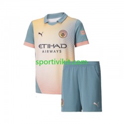 Completo da calcio Bambini Manchester City Maglia Quarto 2024-2025 Manica Corta