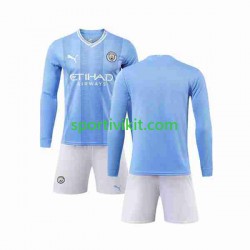 Completo da calcio Bambini Manchester City Maglia Prima 2023-2024 Manica Lunga