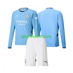 Completo da calcio Bambini Manchester City Maglia Prima 2024-2025 Manica Lunga