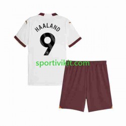 Completo da calcio Bambini Manchester City Erling Haaland 9 Maglia Seconda 2023-2024 Manica Corta