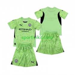 Completo da calcio Bambini Manchester City Portiere 2 Maglia Quarto 2024-2025 Manica Corta