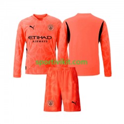 Completo da calcio Bambini Manchester City Portiere Maglia Seconda 2024-2025 Manica Lunga