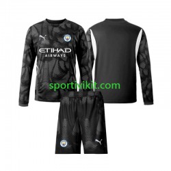 Completo da calcio Bambini Manchester City Portiere Maglia Quarto 2024-2025 Manica Lunga