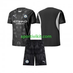 Completo da calcio Bambini Manchester City Portiere Maglia Quarto 2024-2025 Manica Corta