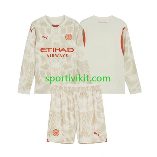 Completo da calcio Bambini Manchester City Portiere Maglia Terza 2024-2025 Manica Lunga Completo da calcio Bambini Manchester City Portiere Maglia Terza 2024-2025 Manica Lunga