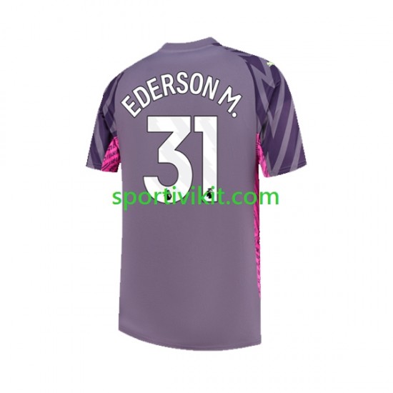 Manchester City Portiere Ederson Moraes 31 Uomo Maglia Seconda 2023-2024 Manica Corta