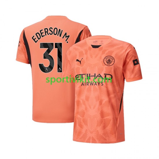 Manchester City Portiere Ederson Moraes 31 Uomo Maglia Seconda 2024-2025 Manica Corta Manchester City Portiere Ederson Moraes 31 Uomo Maglia Seconda 2024-2025 Manica Corta