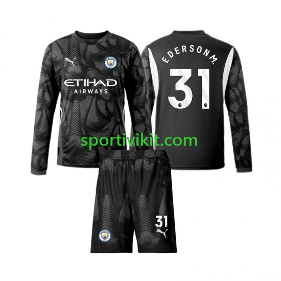 Completo da calcio Bambini Manchester City Portiere Ederson Moraes 31 Maglia Quarto 2024-2025 Manica Lunga Completo da calcio Bambini Manchester City Portiere Ederson Moraes 31 Maglia Quarto 2024-2025 Manica Lunga