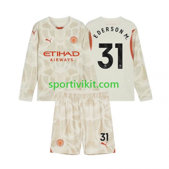 Completo da calcio Bambini Manchester City Portiere Ederson Moraes 31 Maglia Terza 2024-2025 Manica Lunga Completo da calcio Bambini Manchester City Portiere Ederson Moraes 31 Maglia Terza 2024-2025 Manica Lunga