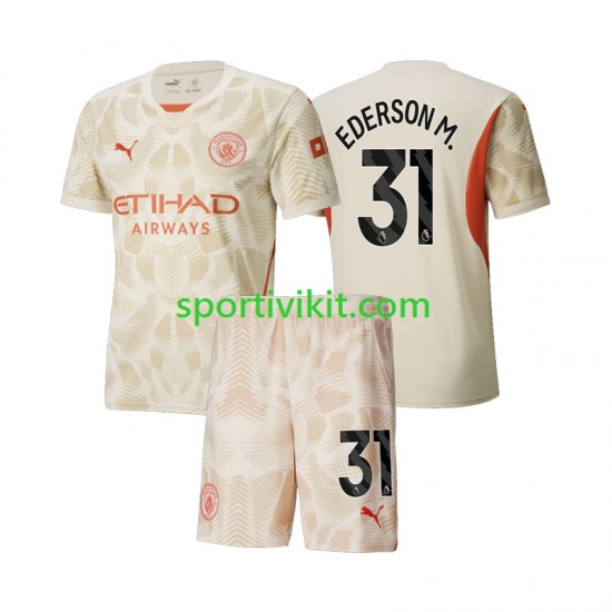 Completo da calcio Bambini Manchester City Portiere Ederson Moraes 31 Maglia Terza 2024-2025 Manica Corta Completo da calcio Bambini Manchester City Portiere Ederson Moraes 31 Maglia Terza 2024-2025 Manica Corta