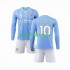 Completo da calcio Bambini Manchester City Grealish 10 Maglia Prima 2023-2024 Manica Lunga