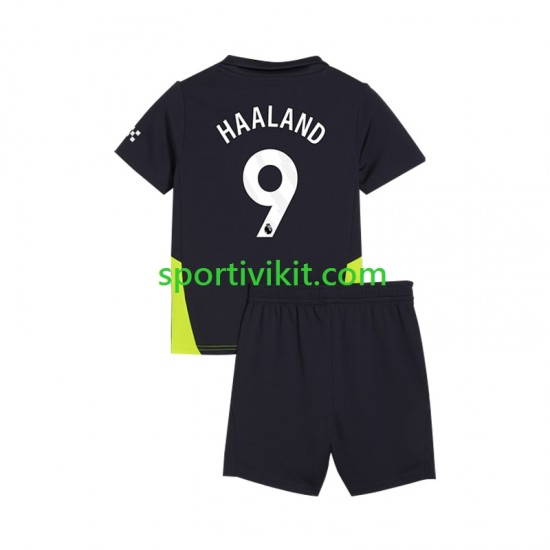 Completo da calcio Bambini Manchester City Haaland 9 Maglia Seconda 2024-2025 Manica Corta