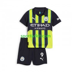 Completo da calcio Bambini Manchester City Haaland 9 Maglia Seconda 2024-2025 Manica Corta
