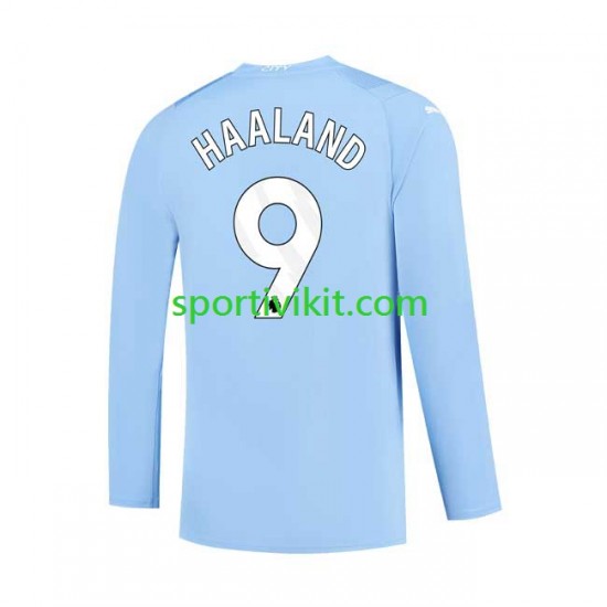 Manchester City Haaland 9 Uomo Maglia Prima 2023-2024 Manica Lunga