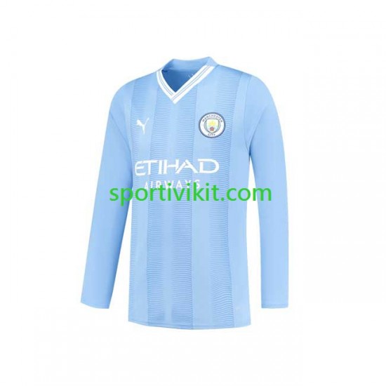 Manchester City Uomo Maglia Prima 2023-2024 Manica Lunga Manchester City Uomo Maglia Prima 2023-2024 Manica Lunga