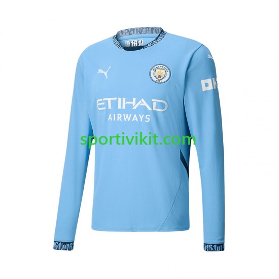 Manchester City Uomo Maglia Prima 2024-2025 Manica Lunga Manchester City Uomo Maglia Prima 2024-2025 Manica Lunga