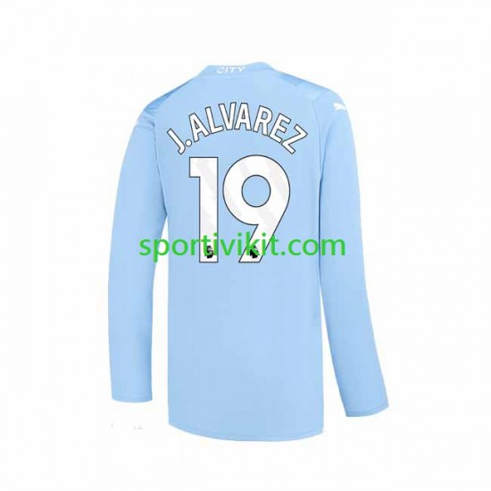 Manchester City J. ALVAREZ 19 Uomo Maglia Prima 2023-2024 Manica Lunga