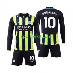 Completo da calcio Bambini Manchester City Jack Grealish 10 Maglia Seconda 2024-2025 Manica Lunga