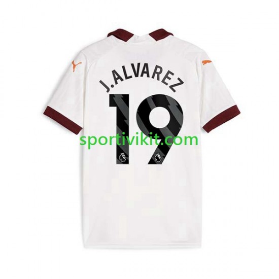 Manchester City Julian Alvarez 19 Uomo Maglia Seconda 2023-2024 Manica Corta