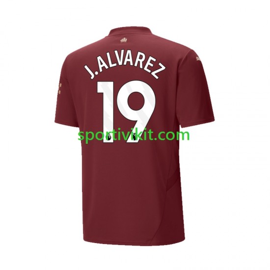 Manchester City Julian Alvarez 19 Uomo Maglia Terza 2024-2025 Manica Corta
