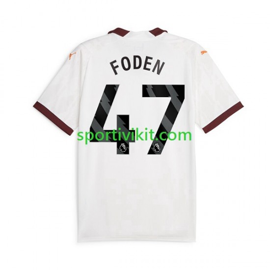 Manchester City Phil Foden 47 Uomo Maglia Seconda 2023-2024 Manica Corta