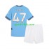 Completo da calcio Bambini Manchester City Phil Foden 47 Blu Maglia Prima 2024-2025 Manica Corta