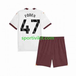 Completo da calcio Bambini Manchester City Phil Foden 47 Maglia Seconda 2023-2024 Manica Corta