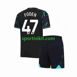 Completo da calcio Bambini Manchester City Phil Foden 47 Maglia Terza 2023-2024 Manica Corta