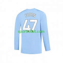Manchester City Phil Foden 47 Uomo Maglia Prima 2023-2024 Manica Lunga