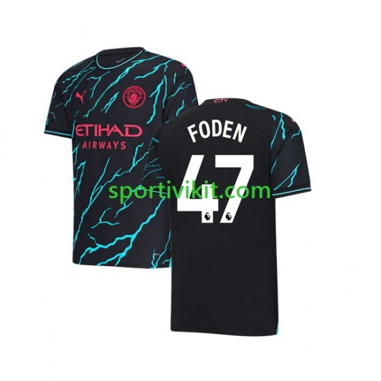 Manchester City Phil Foden 47 Uomo Maglia Terza 2023-2024 Manica Corta Manchester City Phil Foden 47 Uomo Maglia Terza 2023-2024 Manica Corta