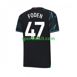 Manchester City Phil Foden 47 Uomo Maglia Terza 2023-2024 Manica Corta