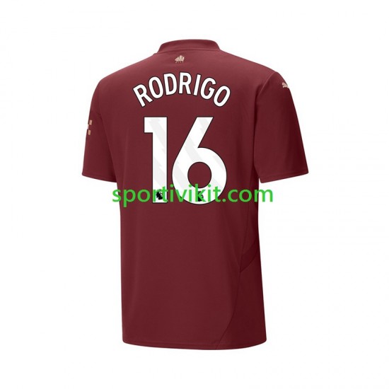 Manchester City RODRIGO 16 Uomo Maglia Terza 2024-2025 Manica Corta Manchester City RODRIGO 16 Uomo Maglia Terza 2024-2025 Manica Corta