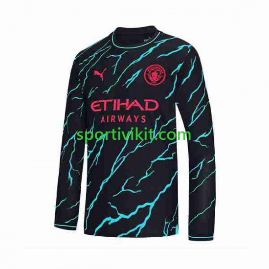 Manchester City Uomo Maglia Terza 2023-2024 Manica Lunga
