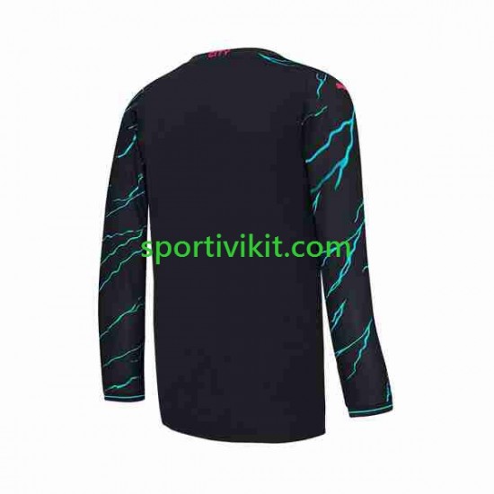 Manchester City Uomo Maglia Terza 2023-2024 Manica Lunga