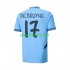 Manchester City UCL Font DE BRUYNE 17 Uomo Maglia Prima 2024-2025 Manica Corta