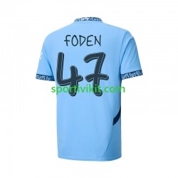 Manchester City UCL Font FODEN 47 Uomo Maglia Prima 2024-2025 Manica Corta