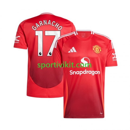 Manchester United Alejandro Garnacho 17 Rosso Uomo Maglia Prima 2024-2025 Manica Corta Manchester United Alejandro Garnacho 17 Rosso Uomo Maglia Prima 2024-2025 Manica Corta