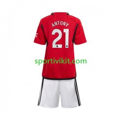 Completo da calcio Bambini Manchester United Antony Matheus 21 Maglia Prima 2023-2024 Manica Corta