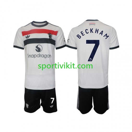 Completo da calcio Bambini Manchester United Beckham 7 Maglia Terza 2024-2025 Manica Corta