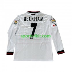 Manchester United Beckham 7 Retro 1998-1999 Uomo Maglia Seconda Manica Lunga