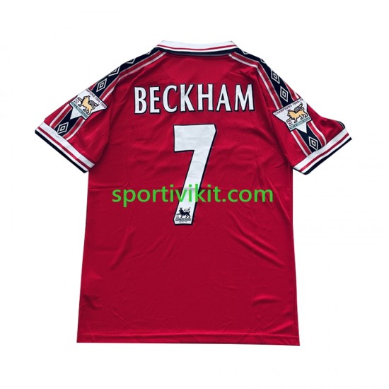 Manchester United Beckham 7 Retro 1998-1999 Uomo Maglia Prima Manica Corta Manchester United Beckham 7 Retro 1998-1999 Uomo Maglia Prima Manica Corta