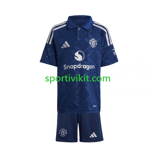 Completo da calcio Bambini Manchester United Rosso Maglia Seconda 2024-2025 Manica Corta