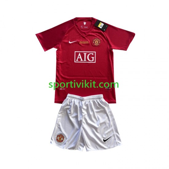 Completo da calcio Bambini Manchester United Champion League 2007 Maglia Prima Manica Corta Completo da calcio Bambini Manchester United Champion League 2007 Maglia Prima Manica Corta