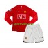 Completo da calcio Bambini Manchester United Champion League Retro 2007 Maglia Prima Manica Lunga