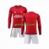 Completo da calcio Bambini Manchester United Maglia Prima 2023-2024 Manica Lunga