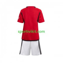 Completo da calcio Bambini Manchester United Maglia Prima 2023-2024 Manica Corta