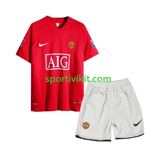 Completo da calcio Bambini Manchester United Retro 2007 Maglia Prima Manica Corta Completo da calcio Bambini Manchester United Retro 2007 Maglia Prima Manica Corta
